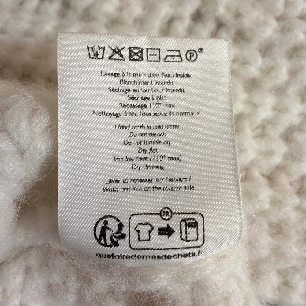 Sezane Finn Cream Textured Knit Sweater - Picture 8 of 9